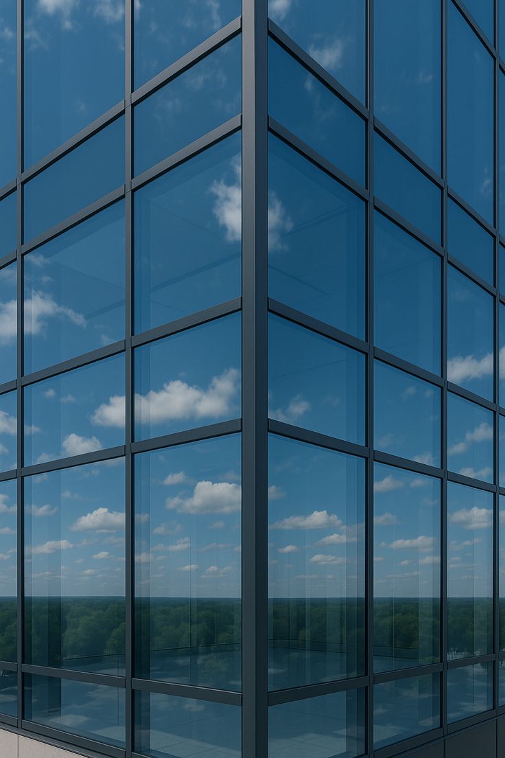 Lamel Curtain Wall Glass Facade — Face Cap System